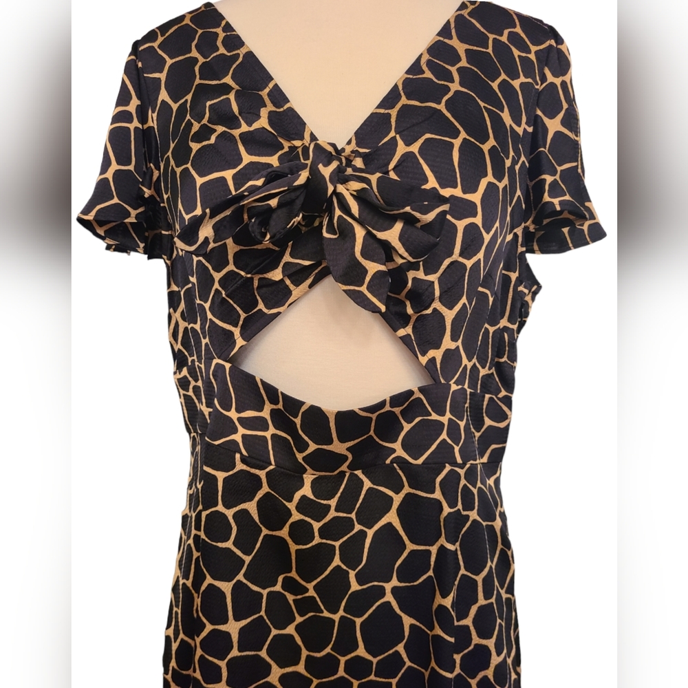 NWT Michael Kors size 12 black/khaki dress - Picture 4 of 10